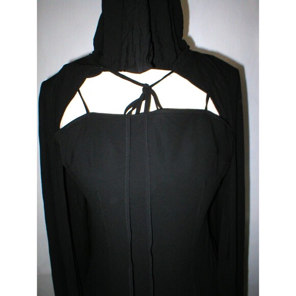 NWT New $700 Womens 42 6 Designer Italy Costume National Blouse Black Layer Cape - Picture 3 of 12